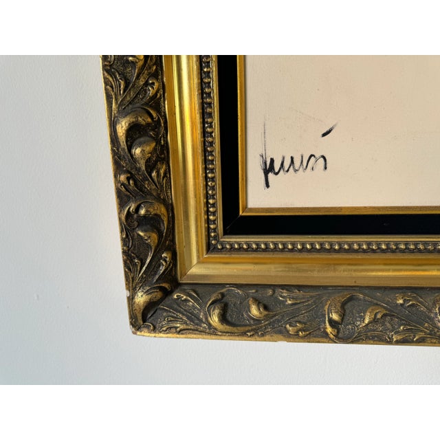 70's Vintage Itzchak Tarkay - Style Two Womans Portrait Oil on Canvas Painting For Sale - Image 11 of 12