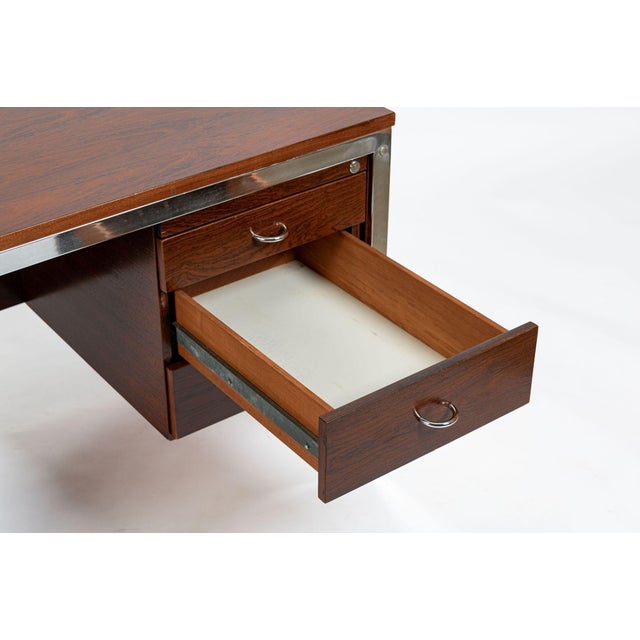 Mid Century Modern Rosewood Writing Desk by Jean Gillon for Italma, Made in Brazil For Sale - Image 14 of 18