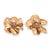 1940s Pair of Retro Diamond 18k Yellow Gold Flower Brooch Pair For Sale - Image 4 of 6