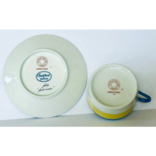 2000 - 2009 Limoges Monet Giverny Cup & Saucer For Sale - Image 5 of 9