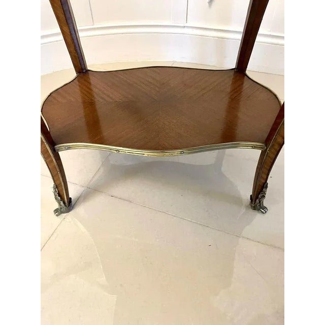 Antique Victorian French Kingwood & Ormolu Mounted Freestanding Centre Table For Sale - Image 9 of 13