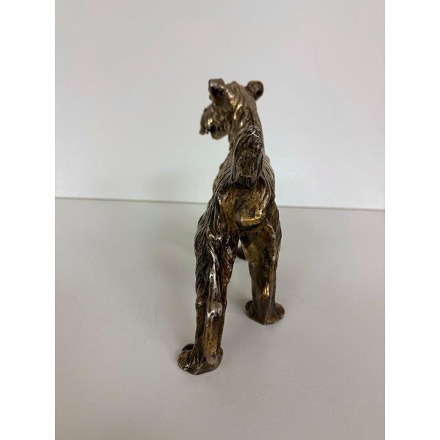 1950s Ceramic, Copper and Silver Schnauzer Dog from Spigarolo, Italy, 1950s For Sale - Image 5 of 13