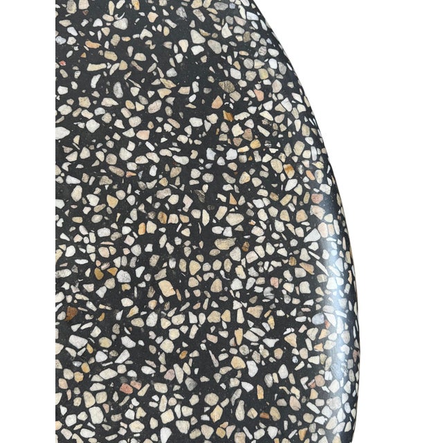 2020s Round Black Terrazzo Outdoor Dining Table For Sale - Image 5 of 8