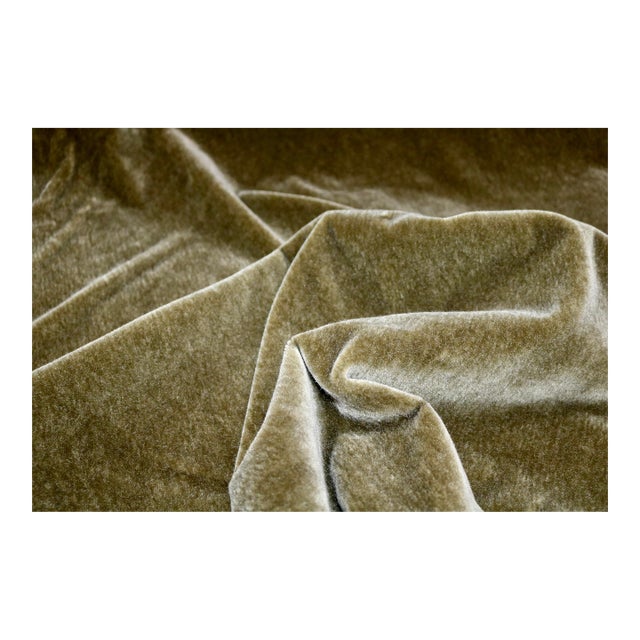 Lee Jofa Mohair Velvet Forest Green Fabric For Sale