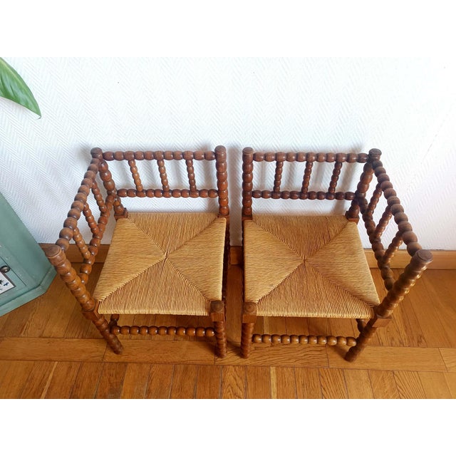 Vintage Dutch Bobbin Chairs, 1920s, Set of 2 For Sale - Image 3 of 11
