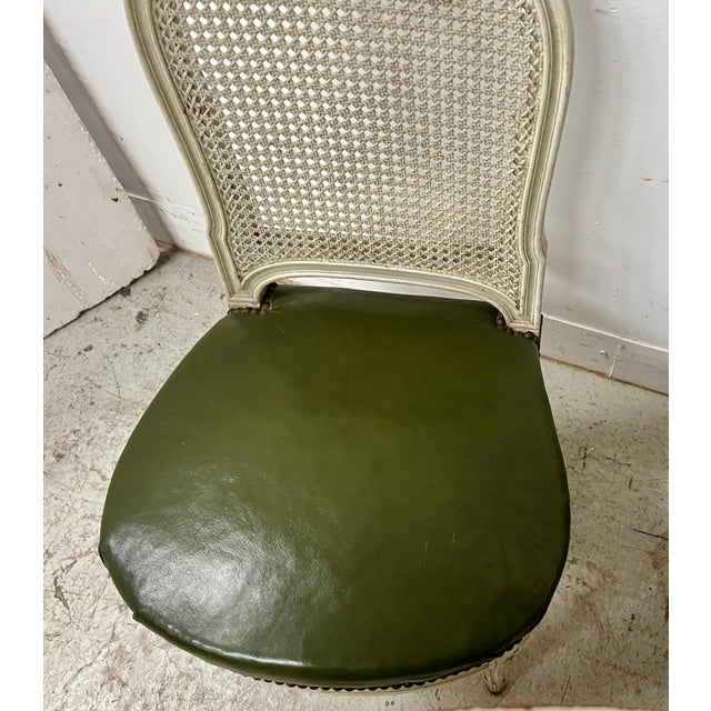 White Louis XVI Style Chairs in Patinated Beechwood, Set of 7 For Sale - Image 8 of 16