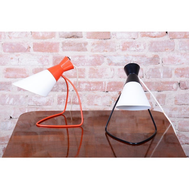1950s Mid-Century Czech Table Lamps attributed to J. Hůrka for Napako, 1950s, Set of 2 For Sale - Image 5 of 15