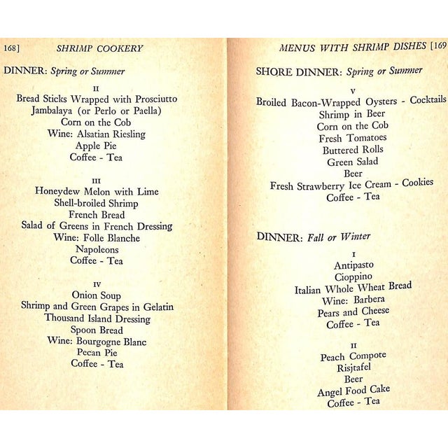 White "Shrimp Cookery Over 100 Recipes of Entrees, Appetizers, Stews, Salads" 1952 Worth, Helen For Sale - Image 8 of 9
