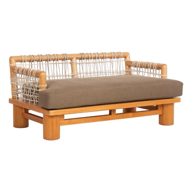 Karl Springer for Karl Springer, LTD Dowelwood Sofa1980c. For Sale