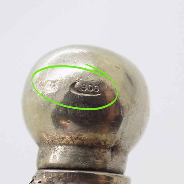 1960s Vintage Italian Handmade Genuine Silver Perfume Bottle, 1960s For Sale - Image 5 of 12