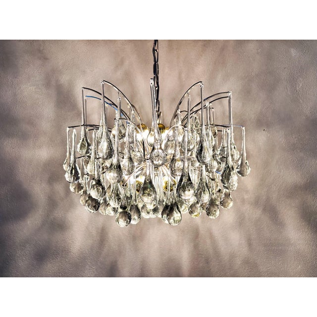 Vintage Teardrop Chandelier by Christoph Palme, 1970s For Sale - Image 15 of 16