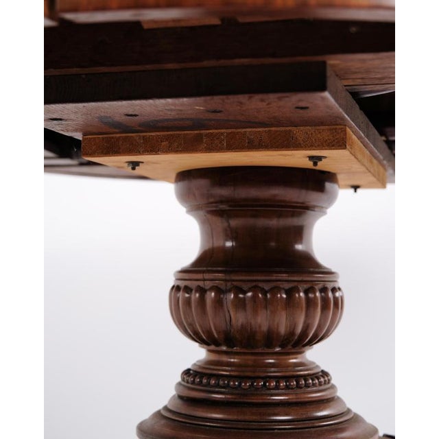 Late Empire Pedestal Table in Mahogany with Carved Details, 1840s For Sale - Image 9 of 14