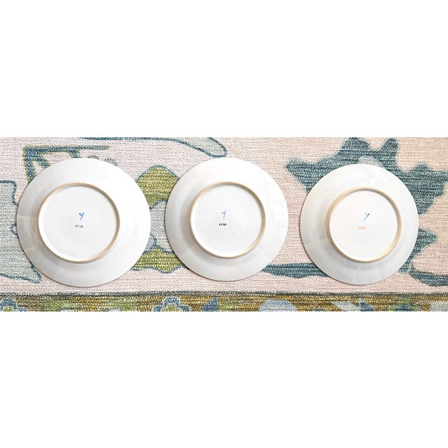 Ceramic Vintage Rose Medallion Plates, Set of 3 For Sale - Image 7 of 10