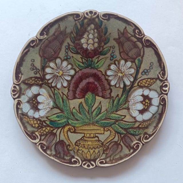 Wall Ceramic Plate from Paterna Maiolica d'Art, 1970s For Sale - Image 3 of 3