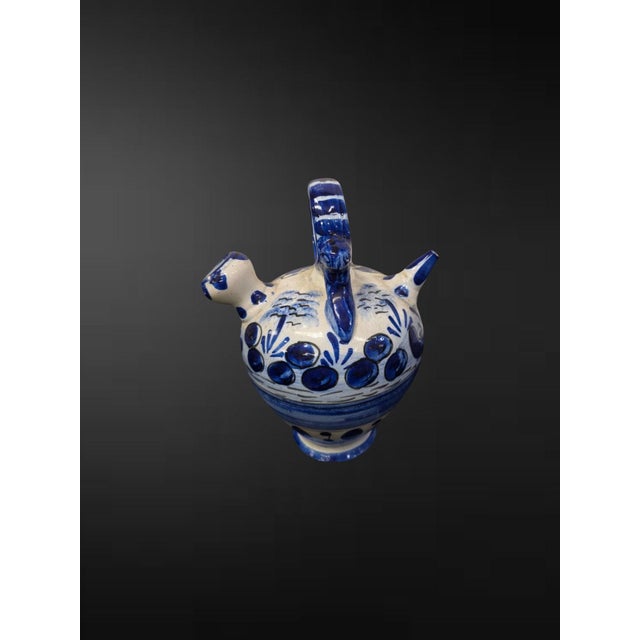 Probably Puente del Arzobispo or Talavera, late 19th/early 20th century A characterful Spanish botijo, or traditional...