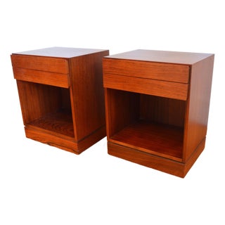 Danish Modern Two Drawer Nightstands by Arne Wahl Iversen for Vinde Møbelfabrik - Pair For Sale