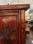 Wood Large Chinoiserie Red Lacquered Cabinet or Armoire With Gilt Accents For Sale - Image 7 of 12