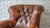 English Restoration Hardware Churchill Cigar Leather Luxe Writer's Chair and Ottoman For Sale - Image 3 of 13