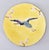 19th Century English Joseph Holdcroft Yellow Majolica Flying Crane Plate For Sale - Image 9 of 9