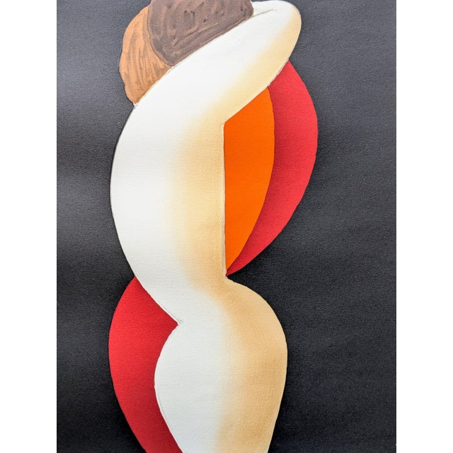Bernard Villemot, Couple Embracing, Color Lithograph, 1980s For Sale - Image 6 of 10