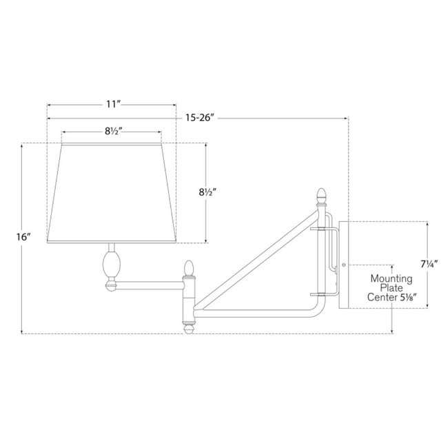 Paulo Small Bracket Light in Bronze with Linen Shade Designer: Thomas O'Brien Finish: Bronze Height: 16" Width: 11"...