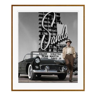 Frank Sinatra at Sands Hotel Brown Framed Archival Pigment Print For Sale
