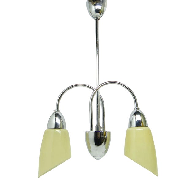 Art Deco Chandelier from Elektroinstala Jilove, Czechoslovakia, 1950s For Sale