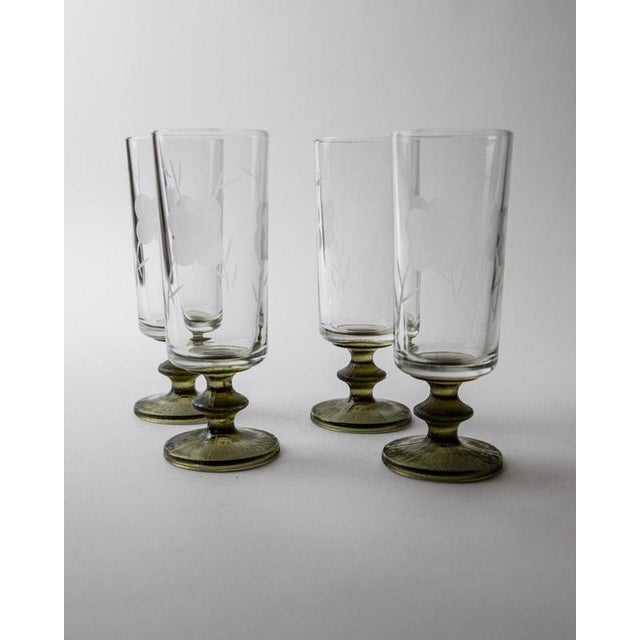 Vintage Champagne Glasses, 1970s, Set of 4 For Sale - Image 5 of 12