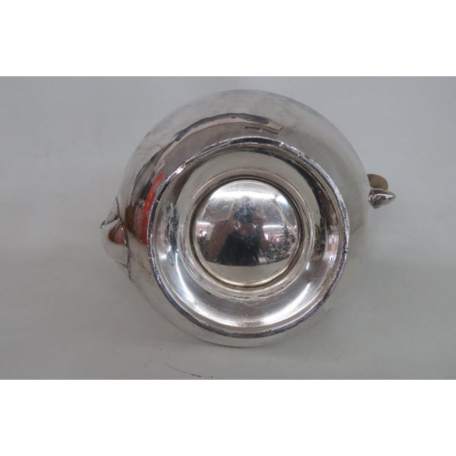Early 20th Century Silver Plated Swan Neck Tea Coffee Pot Tapered Baluster With Wood Handle For Sale - Image 12 of 16