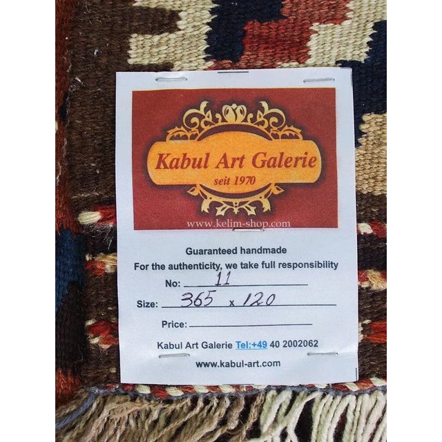 Antique Oriental Nomadic Ardabil Kilim Rug, 1930s For Sale - Image 12 of 13