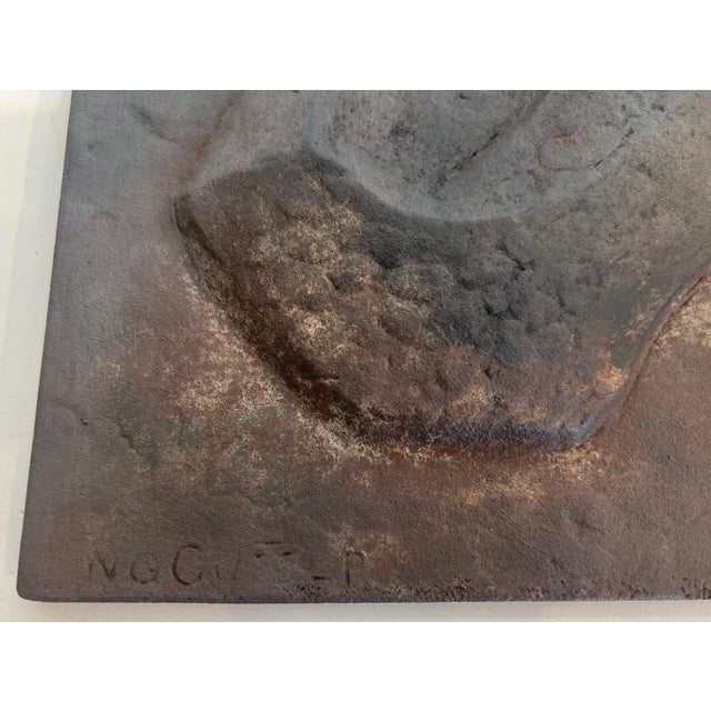 Modernist fireback depicting Adam and Eve, the apple and the serpent For Sale - Image 10 of 12