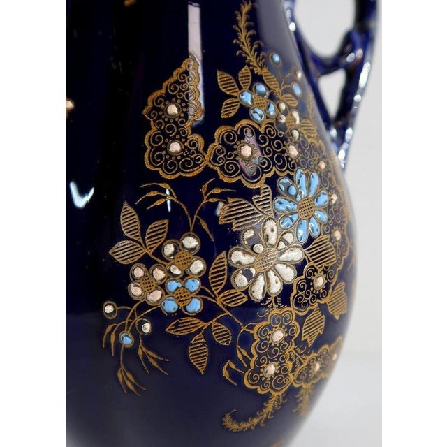 Vase in Midnight Blue Earthenware from Fives Lille For Sale - Image 6 of 18