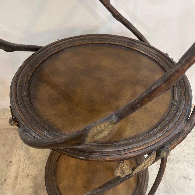 Three-Tiered Cast Iron Stand Pedestal For Sale - Image 9 of 10