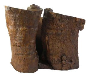 20th Century Chinese Enhanced Burl Tree Trunk Pot