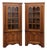 Pair Stickley Cherry Valley Corner China Cabinets For Sale
