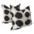 Big Dot Grey / Black Pillows- a Pair For Sale