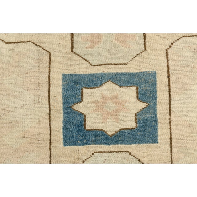 Geometric Wool Tribal Vintage Carpet For Sale - Image 9 of 10