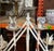 Tall Vintage White Metal Standing Candelabra For Sale - Image 4 of 7