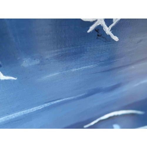 In this elegant abstract composition, Anna Maria Caboni explores rhythm and continuity through the fluid repetition of...