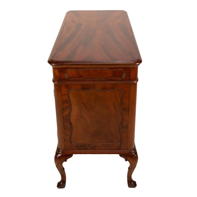 Antique French Provincial Style Flamed Mahogany Sideboard Buffet For Sale - Image 10 of 12