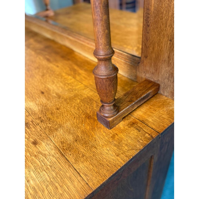 Late 19th Century Victorian Tiger Oak Sideboard / Buffet For Sale - Image 4 of 12