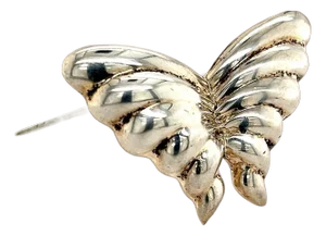 1990s Tiffany & Co Estate Butterfly Brooch Sterling Silver
