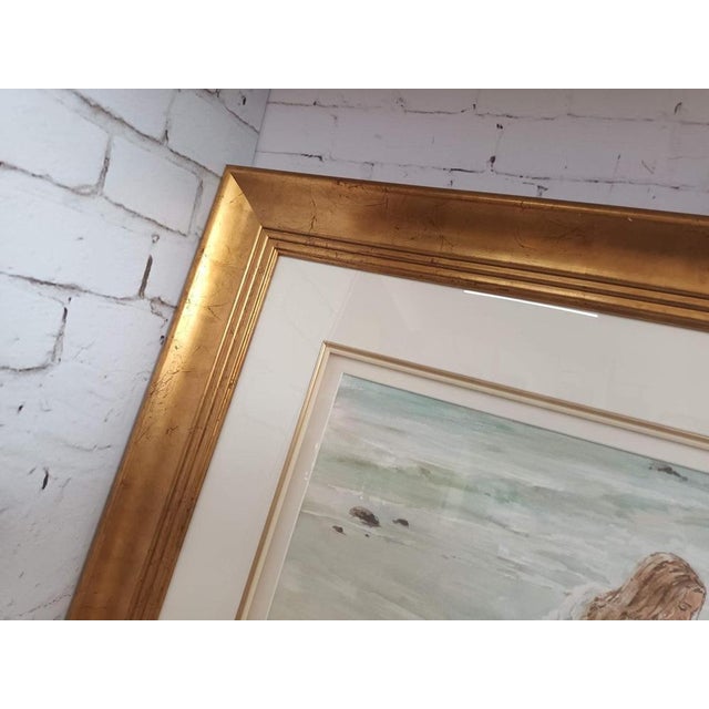 Gordon King, Beach, Large Watercolor, Framed For Sale - Image 6 of 15