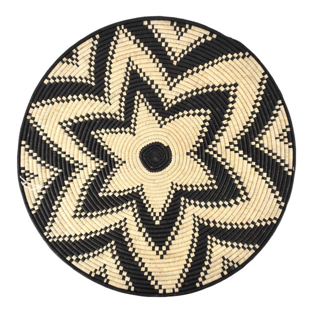 Late 20th Century African Flat Basket For Sale