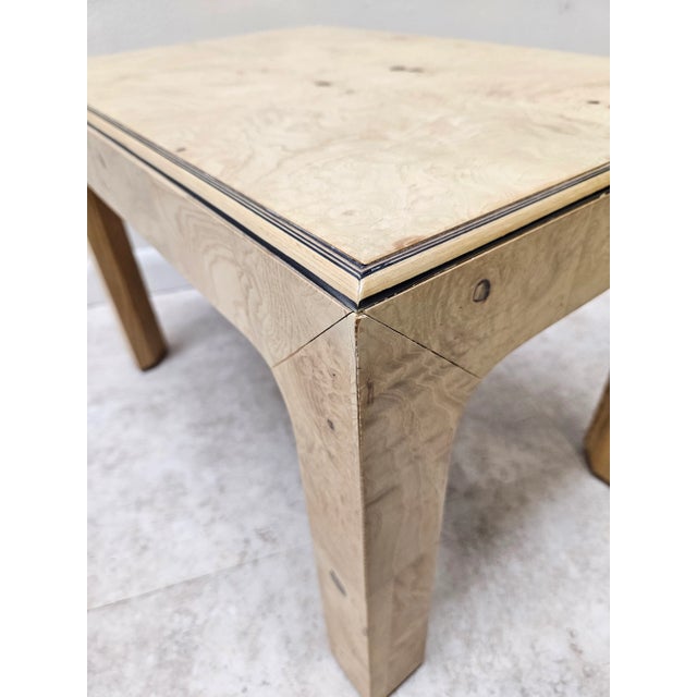 Wood 1980s Mid Century Henredon Scene Two Burlwood Side Table For Sale - Image 7 of 12