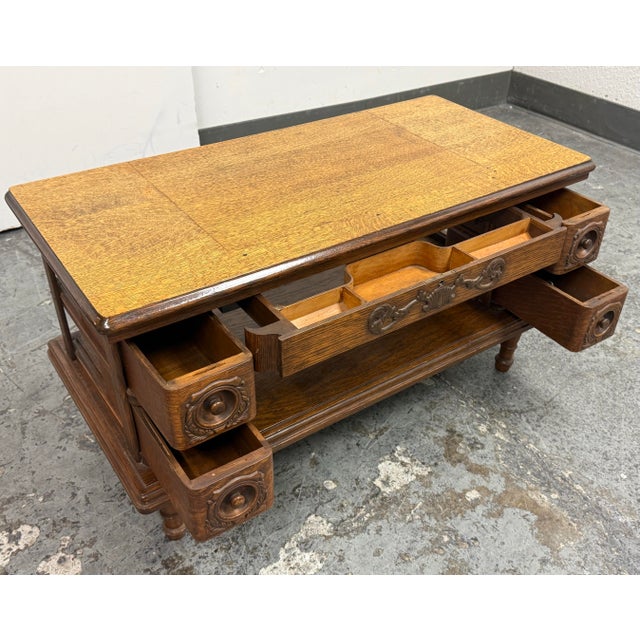 Converted Sewing Machine Coffee Table, Vintage For Sale - Image 4 of 12