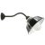 Mid-Century Modern Vintage Industrial Black Enamel, Porcelain & Opaline Glass Wall Light For Sale - Image 3 of 5