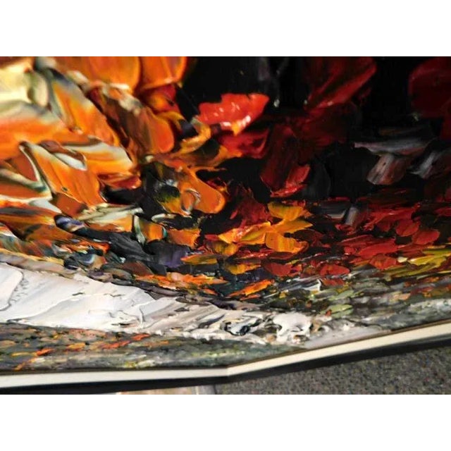 Contemporary Botanical Landscape Acrylic Painting by Maya Eventov, Framed For Sale - Image 4 of 7