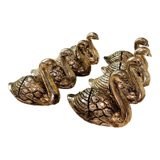 Antique Sterling Silver Swan Place Card Holders Tabletop Decor – Set of 8 For Sale
