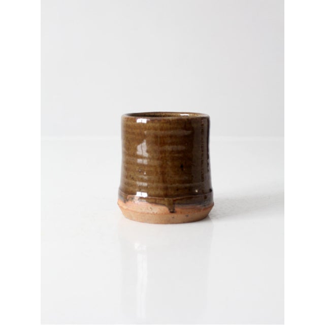 Contemporary Vintage Handmade Studio Pottery Cup For Sale - Image 3 of 11